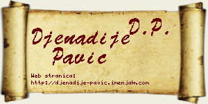 Đenadije Pavić vizit kartica